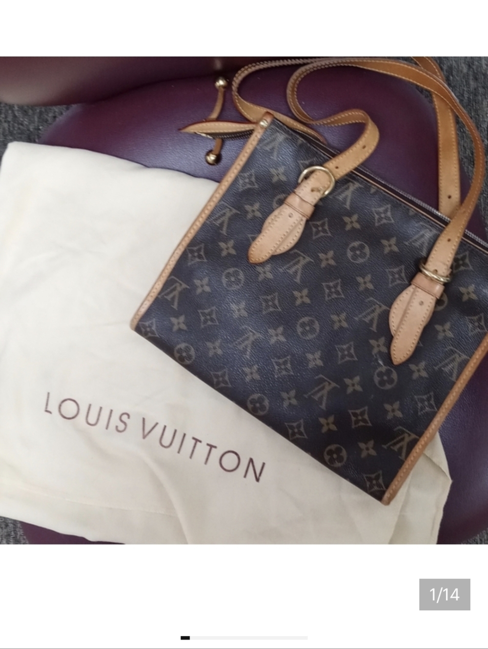 Authentic Louis Vuitton Brown and Tan Monogram Handbag - Picture 14 of 15